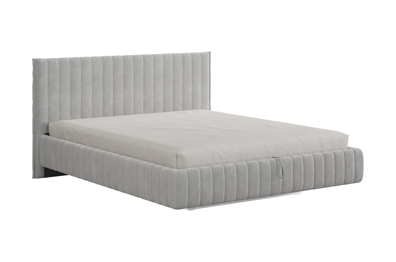 Кровать с подъемным механизмом Твикс 180х200 см галька (велюр) в Покачах - pokachi.mebel-tymen.ru | фото