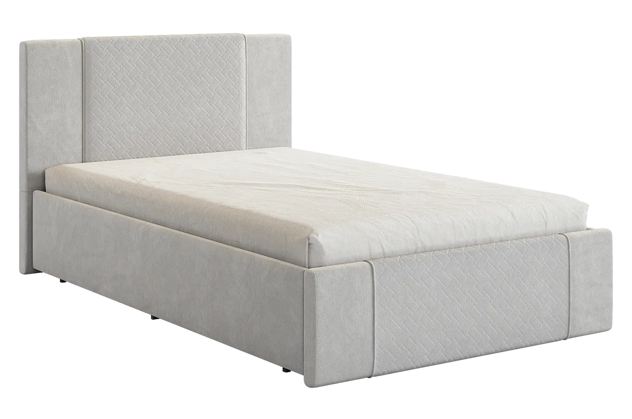 Кровать с основанием Хлоя 120х200 см галька (велюр) в Покачах - pokachi.mebel-tymen.ru | фото