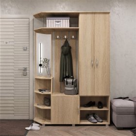 Прихожая Домино дуб сонома в Покачах - pokachi.mebel-tymen.ru | фото