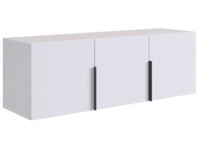 Антресоль трехдверная L1200 Баско белое дерево в Покачах - pokachi.mebel-tymen.ru | фото