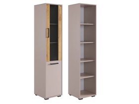 Стеллаж Лайт-2 кашемир/дуб крафт золотой в Покачах - pokachi.mebel-tymen.ru | фото