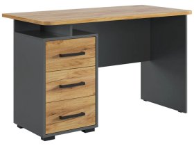 Стол компьютерный 1200 Лайт-2 графит/дуб крафт золотой в Покачах - pokachi.mebel-tymen.ru | фото