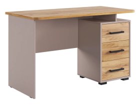 Стол компьютерный 1200 Лайт-2 кашемир/дуб крафт золотой в Покачах - pokachi.mebel-tymen.ru | фото