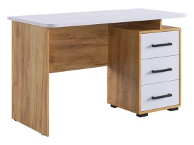 Стол компьютерный 1200 Лайт-2 дуб крафт золотой/белый в Покачах - pokachi.mebel-tymen.ru | фото