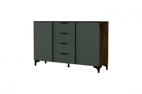 Брента Комод 4 ящика 2 двери Оливковый в Покачах - pokachi.mebel-tymen.ru | фото