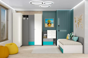 Детская Клео ОК-3, графит, миндаль, океан Диал в Покачах - pokachi.mebel-tymen.ru | фото