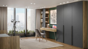 Детская «Порто» Яблоня Беллуно, Графит софт в Покачах - pokachi.mebel-tymen.ru | фото