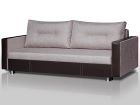 Диван Комфорт с прямыми подлокотниками кемел/кожзам в Покачах - pokachi.mebel-tymen.ru | фото