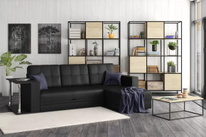 Диван АТЛАНТ угловой со столиком Марика чёрный в Покачах - pokachi.mebel-tymen.ru | фото