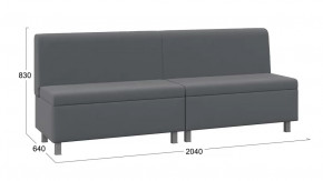 Диван прямой «Каир» ГН №3 Исп.2 Велюр Camaro 18 (серый) в Покачах - pokachi.mebel-tymen.ru | фото