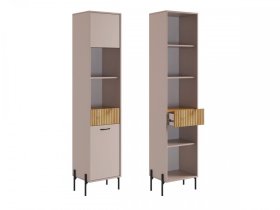 Стеллаж Доминика кашемир/дуб крафт золотой в Покачах - pokachi.mebel-tymen.ru | фото