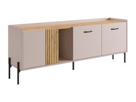 Тумба 2 Доминика кашемир/дуб крафт золотой в Покачах - pokachi.mebel-tymen.ru | фото