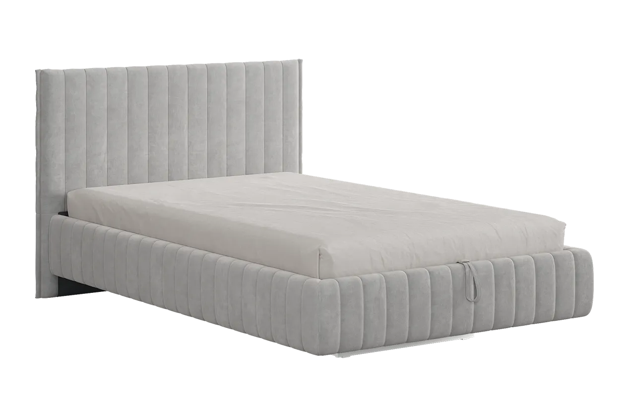 Кровать с подъемным механизмом Твикс 120х200 см галька (велюр) в Покачах - pokachi.mebel-tymen.ru | фото