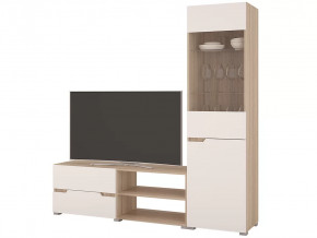 Гостиная Анталия 1 Сонома-Белый софт в Покачах - pokachi.mebel-tymen.ru | фото