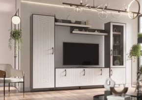 Гостиная Квадро №СВ-1 Серый графит/Софт вайт в Покачах - pokachi.mebel-tymen.ru | фото