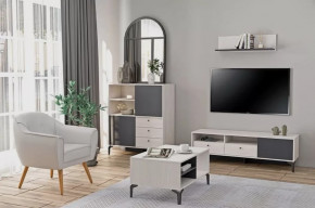 Гостиная Лион №2 Ясень анкор светлый/Графит Диал в Покачах - pokachi.mebel-tymen.ru | фото