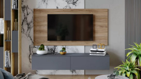 Гостиная «Порто» №7 Яблоня Беллуно, Графит софт в Покачах - pokachi.mebel-tymen.ru | фото