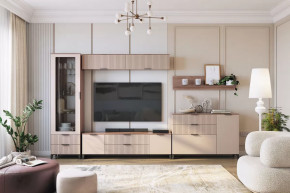 Гостиная Тоскана №3, дуб табачный/бисквит в Покачах - pokachi.mebel-tymen.ru | фото