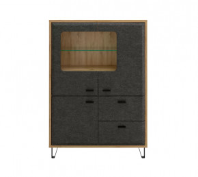 GRACE тумба KOM2W1D2S (Дуб наварра/Графит) в Покачах - pokachi.mebel-tymen.ru | фото