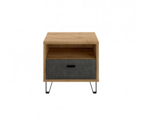 GRACE тумба прикроватная KOM1S (Дуб наварра/Графит) в Покачах - pokachi.mebel-tymen.ru | фото