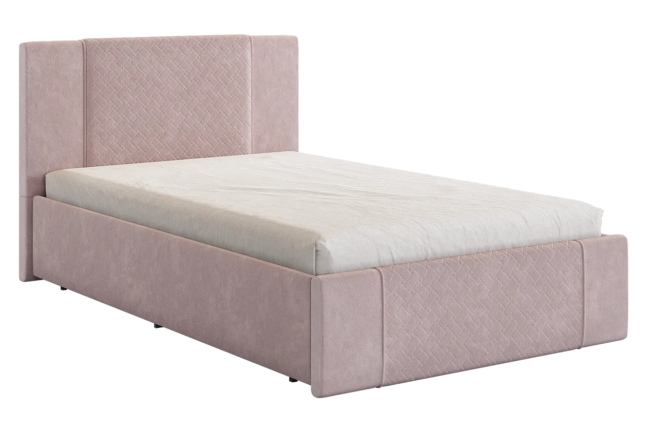 Кровать с основанием Хлоя 120х200 см нежно-розовый (велюр) в Покачах - pokachi.mebel-tymen.ru | фото