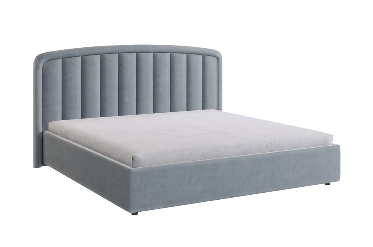 Кровать с подъемным механизмом Сиена 2 180х200 см оникс (велюр) в Покачах - pokachi.mebel-tymen.ru | фото