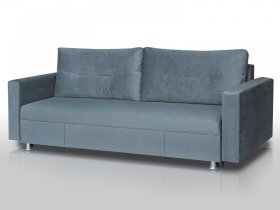 Диван Комфорт с прямыми подлокотниками серый в Покачах - pokachi.mebel-tymen.ru | фото