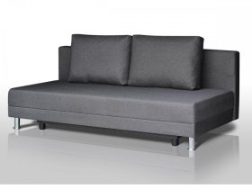 Диван Комфорт Лайт без подлокотников 2 подушки графит в Покачах - pokachi.mebel-tymen.ru | фото