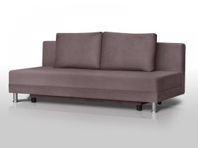 Диван Комфорт Лайт без подлокотников 2 подушки коричневый в Покачах - pokachi.mebel-tymen.ru | фото
