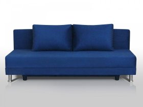 Диван Комфорт Лайт без подлокотников 2 подушки синий в Покачах - pokachi.mebel-tymen.ru | фото
