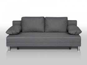 Диван Комфорт без подлокотников 4 подушки графит в Покачах - pokachi.mebel-tymen.ru | фото