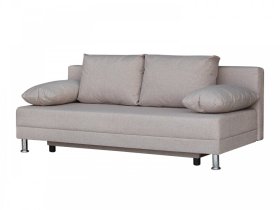 Диван Комфорт без подлокотников 4 подушки кэмел в Покачах - pokachi.mebel-tymen.ru | фото