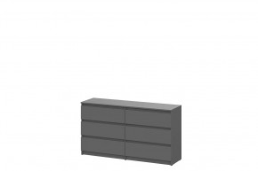 Комод с ящиками 1,38м Графит серый Денвер в Покачах - pokachi.mebel-tymen.ru | фото
