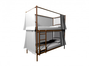 Конструкция для штор к Хостел Duo 3х стронняя в Покачах - pokachi.mebel-tymen.ru | фото