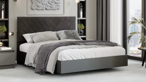 Кровать «Бетта» Тип 1 Серый графит, Велюр Серый в Покачах - pokachi.mebel-tymen.ru | фото