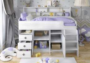 Кровать Малыш- 5 с полкой Винтерберг Ярофф в Покачах - pokachi.mebel-tymen.ru | фото