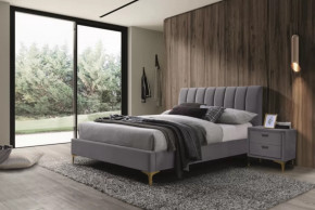 Кровать Рошаль 1600 Серый в Покачах - pokachi.mebel-tymen.ru | фото