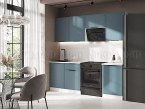 Кухня Николь 2,1м (Браш Блю) в Покачах - pokachi.mebel-tymen.ru | фото