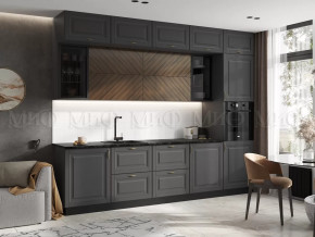 Кухня Престиж 3,0м Компоновка №2 (Графит/Графит софт/Прайм орех) в Покачах - pokachi.mebel-tymen.ru | фото