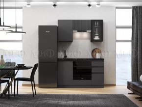 Кухня Техно-6 1,5м (Графит/Графит софт) в Покачах - pokachi.mebel-tymen.ru | фото