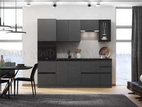 Кухня Техно-6 2,4м (Графит/Графит софт) в Покачах - pokachi.mebel-tymen.ru | фото