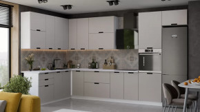 Кухонный гарнитур «Гренада» №18 Белый, Холст мокко в Покачах - pokachi.mebel-tymen.ru | фото