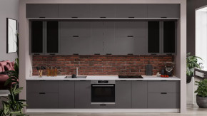 Кухонный гарнитур «Гренада» №19 Белый, Холст Вулкан в Покачах - pokachi.mebel-tymen.ru | фото