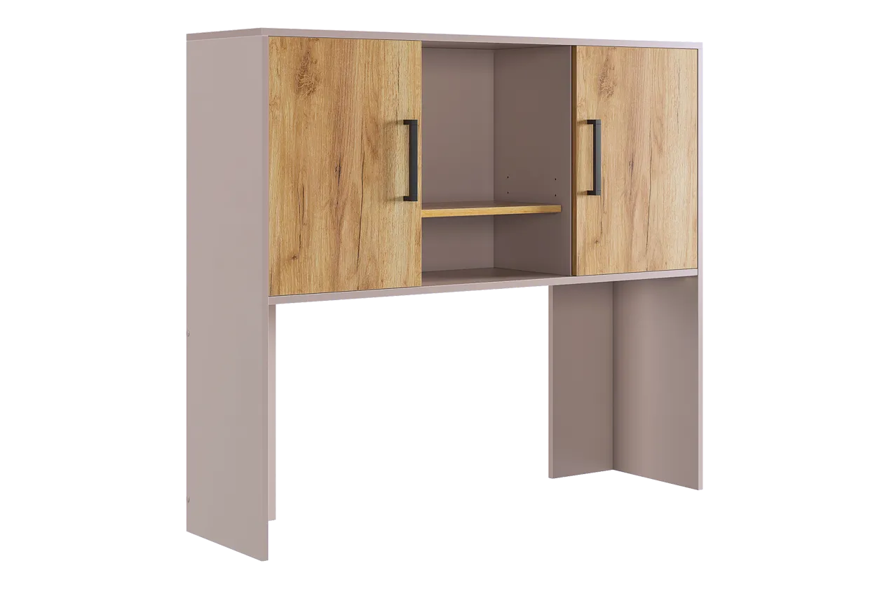 Надстройка стола компьютерного 1200 Лайт-2 кашемир/дуб крафт золотой в Покачах - pokachi.mebel-tymen.ru | фото