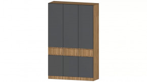 Ленора Шкаф 3х ств. Дуб вотан/Графит в Покачах - pokachi.mebel-tymen.ru | фото