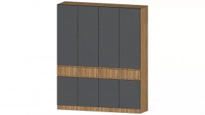 Ленора Шкаф 4х ств. Дуб вотан/Графит в Покачах - pokachi.mebel-tymen.ru | фото