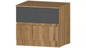 Ленора Тумба прикроватная Дуб вотан/Графит в Покачах - pokachi.mebel-tymen.ru | фото