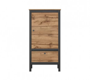 LOFT шкаф REG1D1S/60 (Дуб вотан/Черный) в Покачах - pokachi.mebel-tymen.ru | фото