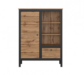 LOFT шкаф REG1D1S/90 (Дуб вотан/Черный) в Покачах - pokachi.mebel-tymen.ru | фото