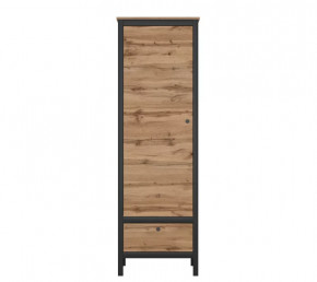 LOFT шкаф REG1D1S (Дуб вотан/Черный) в Покачах - pokachi.mebel-tymen.ru | фото